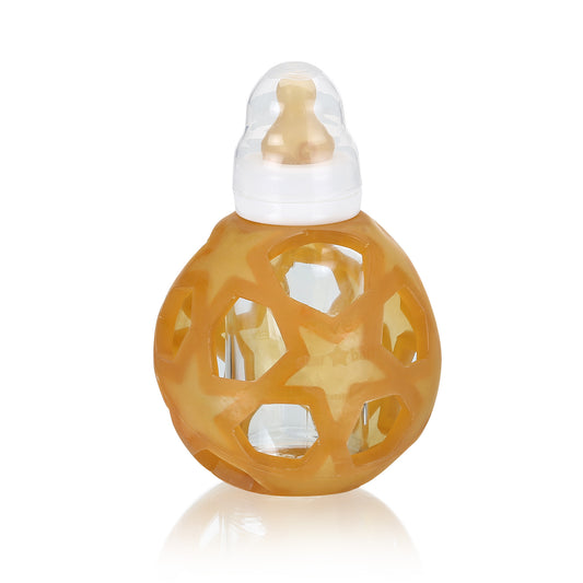 Hevea 2-in-1 Baby Glass Bottle with Star Ball