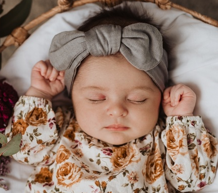 Topknot Headband- Classic grey