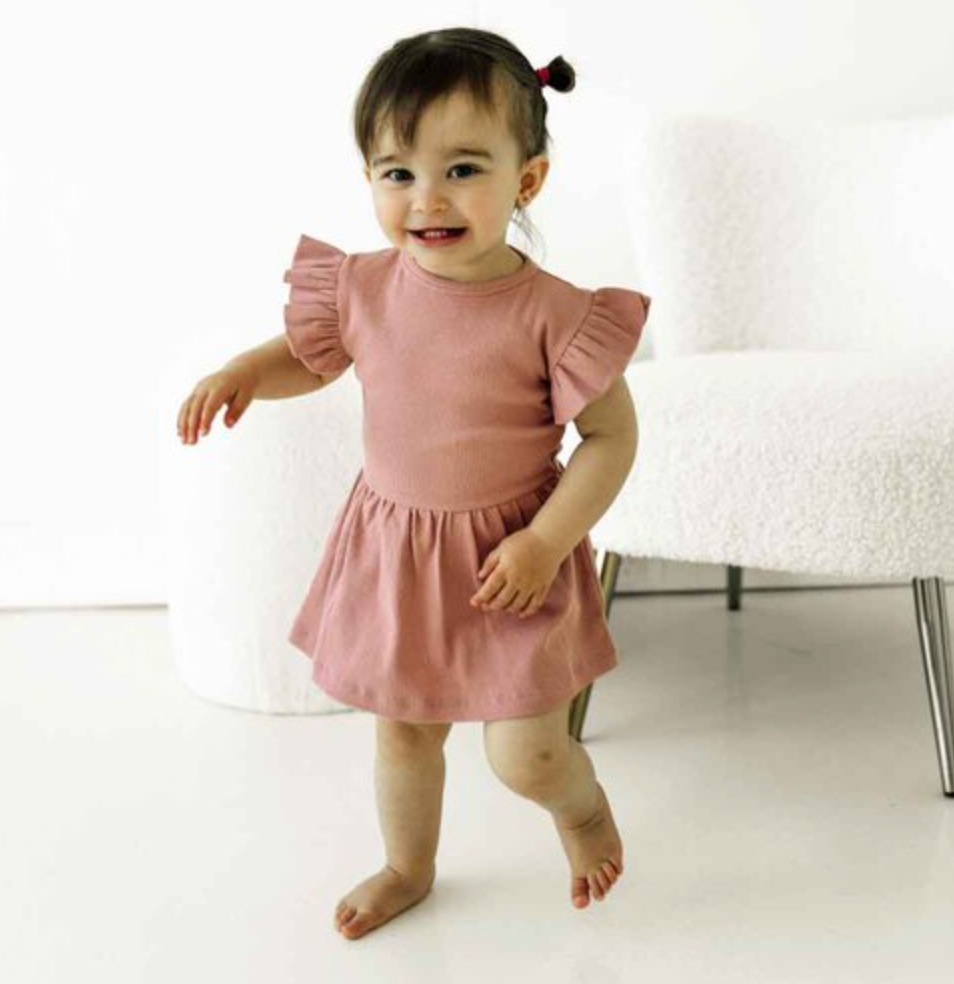 Snuggle Hunny Dress- Rose 0-3m