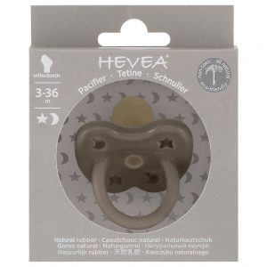 Hevea Pacifier Shitake Grey